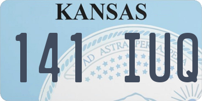 KS license plate 141IUQ
