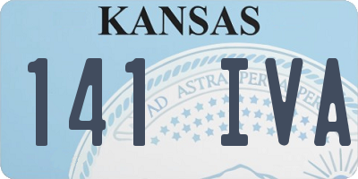 KS license plate 141IVA