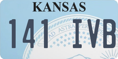 KS license plate 141IVB