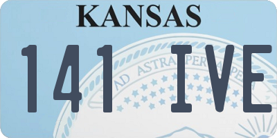 KS license plate 141IVE