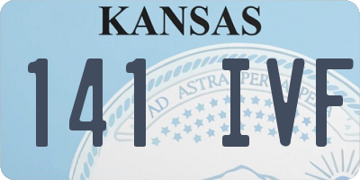 KS license plate 141IVF