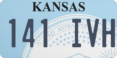 KS license plate 141IVH