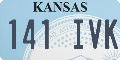 KS license plate 141IVK