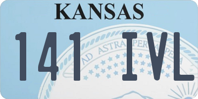 KS license plate 141IVL