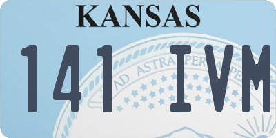 KS license plate 141IVM