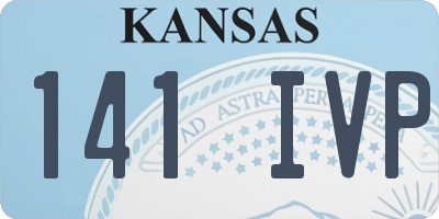 KS license plate 141IVP