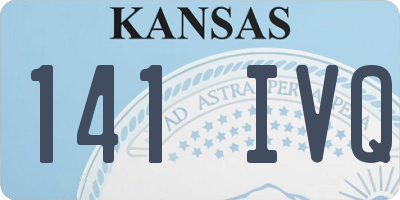 KS license plate 141IVQ
