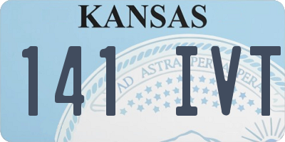 KS license plate 141IVT