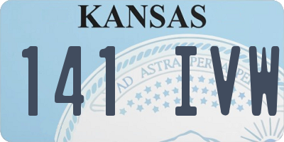 KS license plate 141IVW
