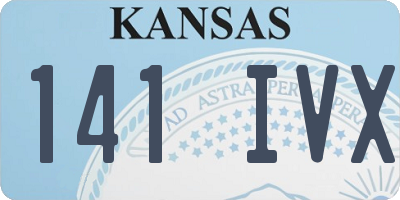 KS license plate 141IVX