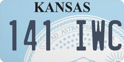 KS license plate 141IWC