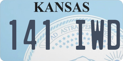 KS license plate 141IWD