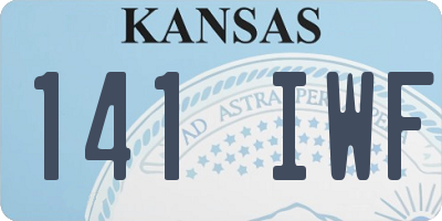 KS license plate 141IWF