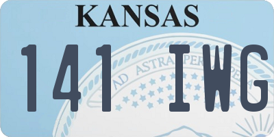 KS license plate 141IWG