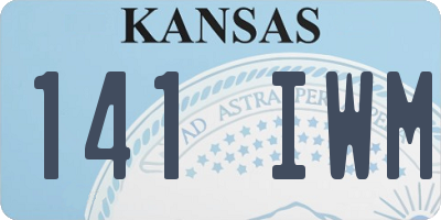 KS license plate 141IWM