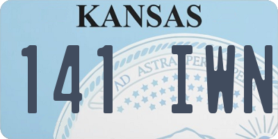 KS license plate 141IWN