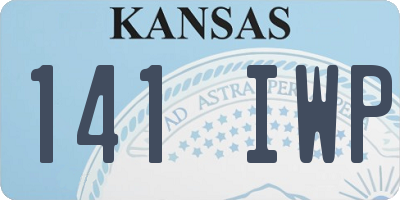 KS license plate 141IWP