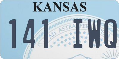 KS license plate 141IWQ