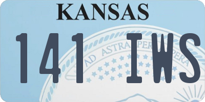 KS license plate 141IWS
