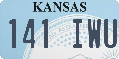 KS license plate 141IWU