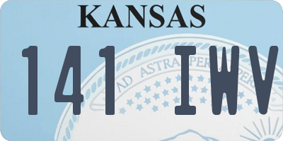KS license plate 141IWV