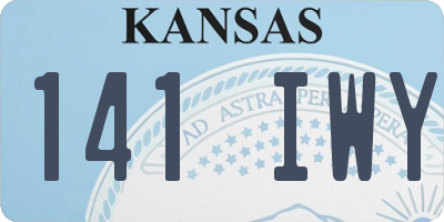 KS license plate 141IWY