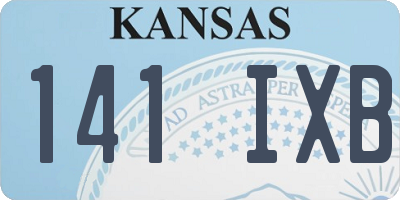 KS license plate 141IXB