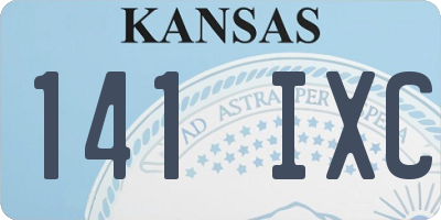 KS license plate 141IXC
