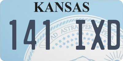KS license plate 141IXD