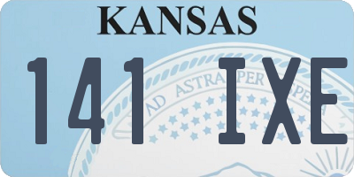 KS license plate 141IXE