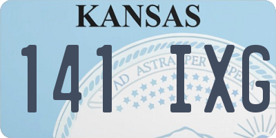 KS license plate 141IXG