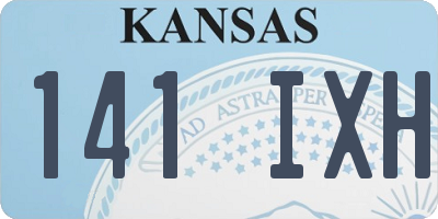 KS license plate 141IXH