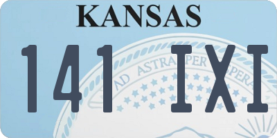 KS license plate 141IXI
