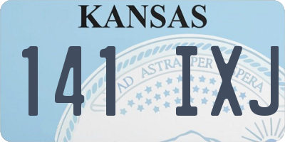 KS license plate 141IXJ