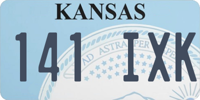 KS license plate 141IXK