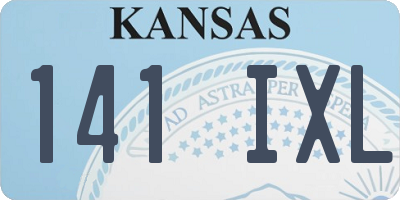 KS license plate 141IXL
