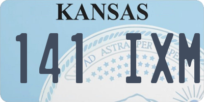 KS license plate 141IXM
