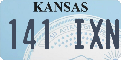 KS license plate 141IXN