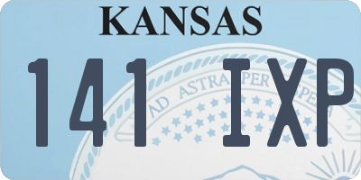 KS license plate 141IXP