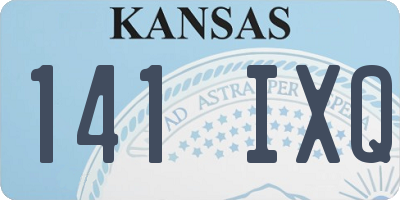 KS license plate 141IXQ