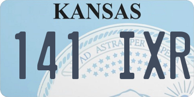 KS license plate 141IXR