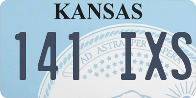 KS license plate 141IXS