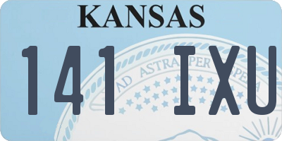 KS license plate 141IXU
