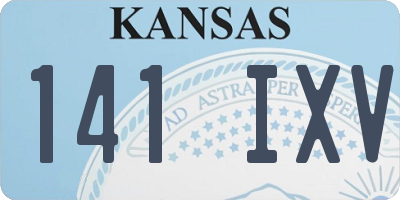 KS license plate 141IXV