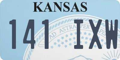 KS license plate 141IXW