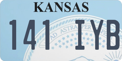 KS license plate 141IYB