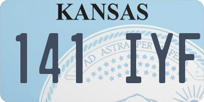 KS license plate 141IYF