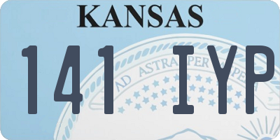 KS license plate 141IYP