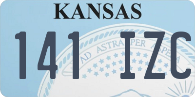 KS license plate 141IZC