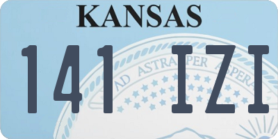 KS license plate 141IZI